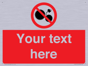 Custom No Oiling Sign